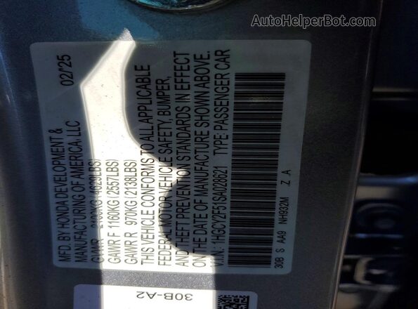 1HGCY2F51SA028621 2025 HONDA ACCORD Серебряный Вид подкапотного пространства