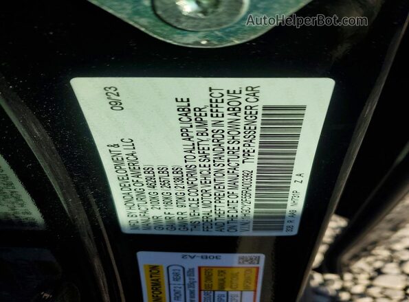 1HGCY2F55RA003392 2024 HONDA ACCORD Black ძრავის განყოფილების ხედი