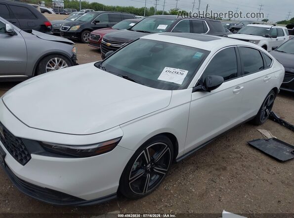 1HGCY2F56PA037077 2023 HONDA ACCORD White Առջևի ձախ երեք քառորդ տեսարան