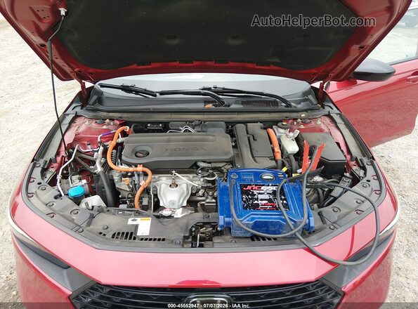 1HGCY2F56PA049858 2023 HONDA ACCORD Red Вид ззаду
