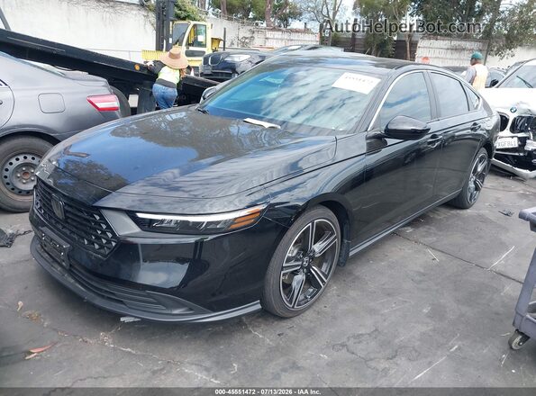 1HGCY2F56RA060703 2024 HONDA ACCORD Black Առջևի ձախ երեք քառորդ տեսարան