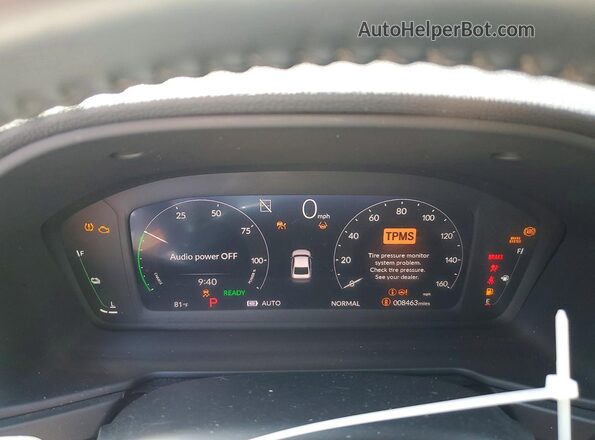 1HGCY2F58SA018054 2025 HONDA ACCORD Blue Вид щитка приладів