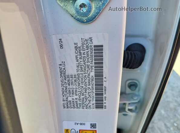 1HGCY2F59RA078824 2024 HONDA ACCORD White Engine compartment view
