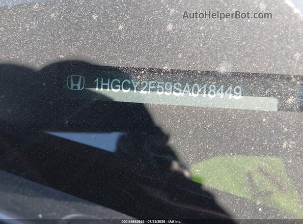 1HGCY2F59SA018449 2025 HONDA ACCORD Черный Вид подкапотного пространства