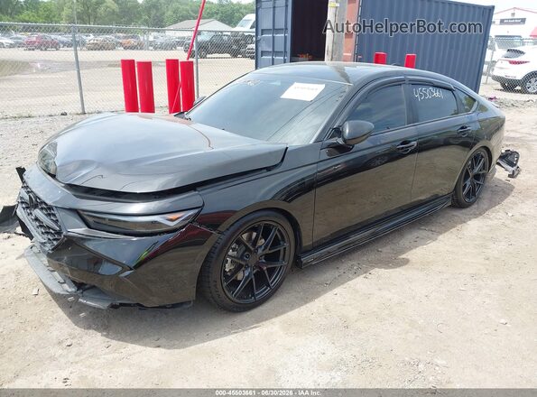 1HGCY2F5XRA038591 2024 HONDA ACCORD Черный Передняя левая четверть