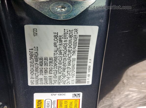 1HGCY2F60RA017063 2024 HONDA ACCORD Угольный Вид подкапотного пространства