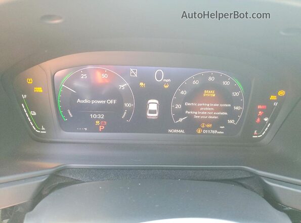 1HGCY2F60SA050876 2025 HONDA ACCORD White Widok zestawu wskaźników