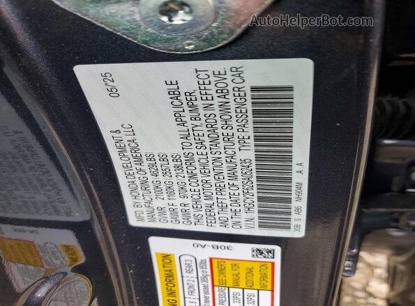 1HGCY2F62SA052435 2025 HONDA ACCORD Gray Widok komory silnika