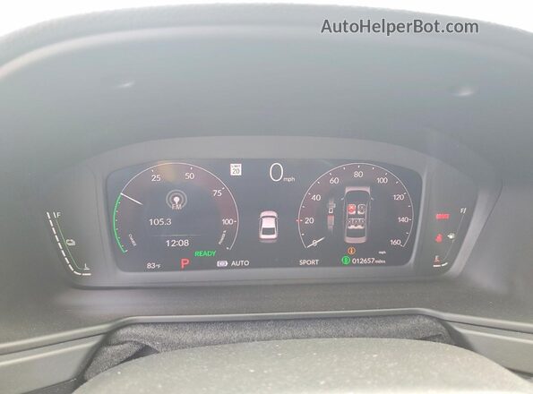 1HGCY2F63SA081930 2025 HONDA ACCORD Gray Вид щитка приладів