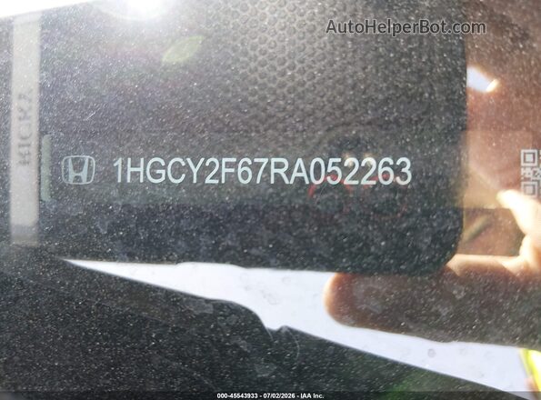 1HGCY2F67RA052263 2024 HONDA ACCORD Black Vista del compartimento del motor