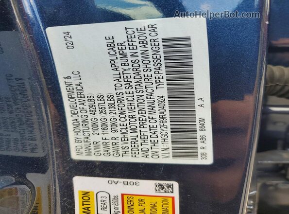 1HGCY2F69RA040924 2024 HONDA ACCORD Blue Вид підкапотного простору