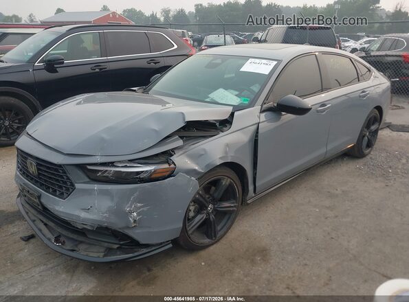 1HGCY2F73PA058535 2023 HONDA ACCORD Gray წინა მარცხენა ხედი სამი მეოთხედიდან