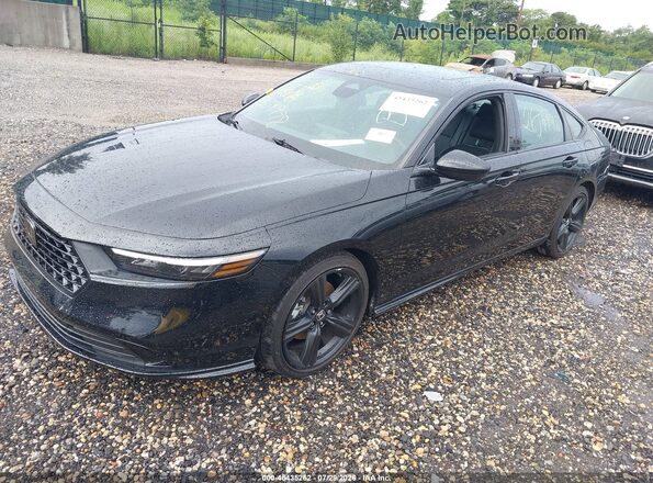 1HGCY2F74RA005359 2024 HONDA ACCORD Black წინა მარცხენა ხედი სამი მეოთხედიდან