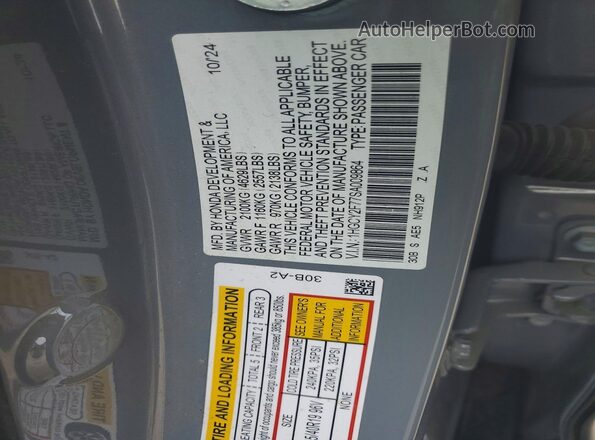 1HGCY2F77SA009864 2025 HONDA ACCORD Gray Vista del compartimento del motor