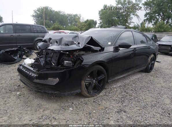 1HGCY2F78RA053348 2024 HONDA ACCORD Black Առջևի ձախ երեք քառորդ տեսարան