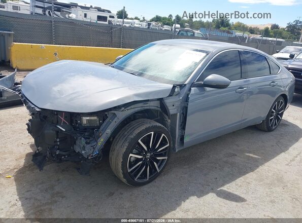 1HGCY2F83PA006055 2023 HONDA ACCORD Gray წინა მარცხენა ხედი სამი მეოთხედიდან