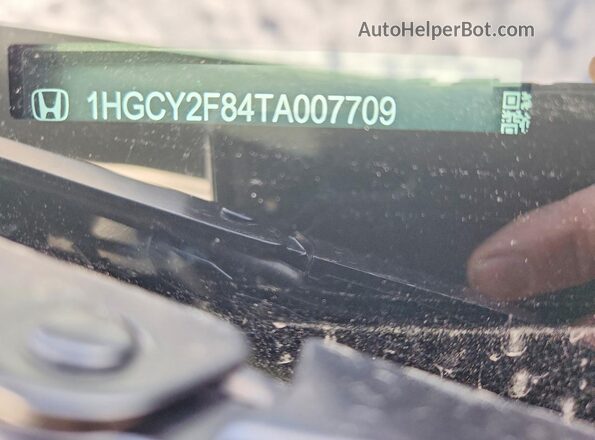 1HGCY2F84TA007709 2026 HONDA ACCORD Gray Vista de la etiqueta del VIN