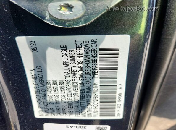 1HGCY2F85PA061784 2023 HONDA ACCORD Blue Widok komory silnika