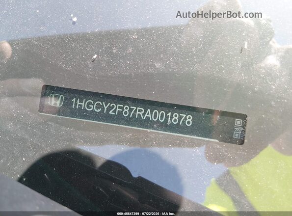 1HGCY2F87RA001878 2024 HONDA ACCORD White Engine compartment view