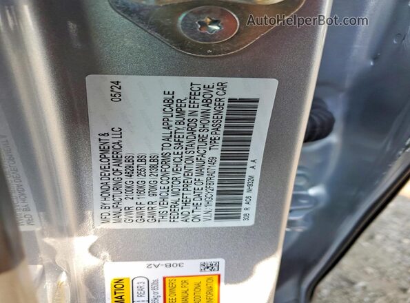 1HGCY2F87RA071459 2024 HONDA ACCORD Silver Շարժիչի բաժամունքի տեսք
