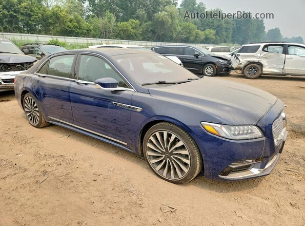 1LN6L9BC0K5607448 2019 LINCOLN CONTINENTA Blue Передня права чверть