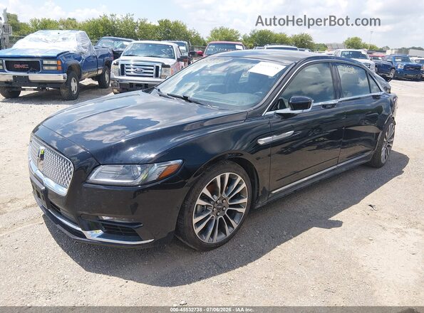 1LN6L9NP4H5623739 2017 LINCOLN CONTINENTA Black წინა მარცხენა ხედი სამი მეოთხედიდან