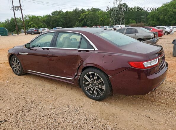 1LN6L9RP8H5612074 2017 LINCOLN CONTINENTA Burgundy უკანა მარცხენა