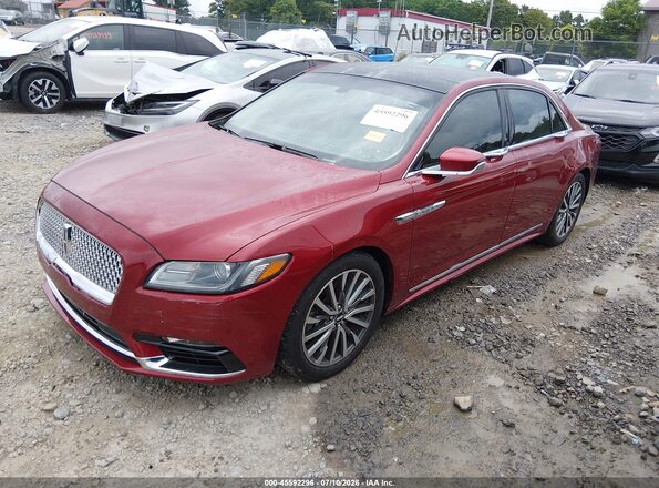 1LN6L9SP1H5627848 2017 LINCOLN CONTINENTA Red Przód lewy