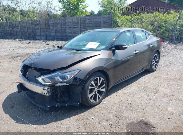 1N4AA6AP0GC385011 2016 NISSAN MAXIMA Brown წინა მარცხენა ხედი სამი მეოთხედიდან
