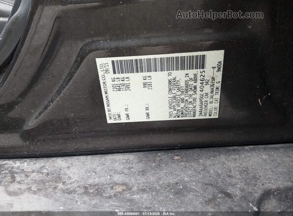 1N4AA6AP0GC404625 2016 NISSAN MAXIMA Gray Շարժիչի բաժամունքի տեսք