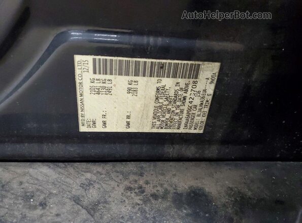 1N4AA6AP0GC423708 2016 NISSAN MAXIMA Черный Вид подкапотного пространства