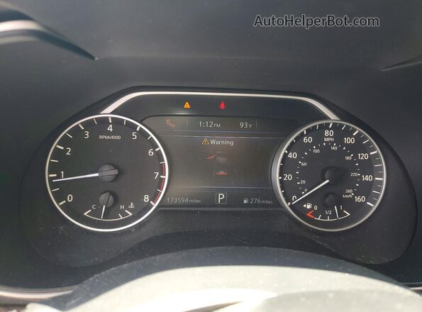 1N4AA6AP0GC434160 2016 NISSAN MAXIMA Black Widok zestawu wskaźników