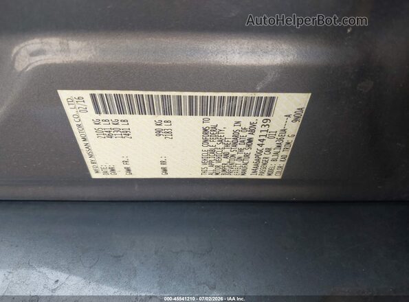 1N4AA6AP0GC441139 2016 NISSAN MAXIMA Gray Вид підкапотного простору