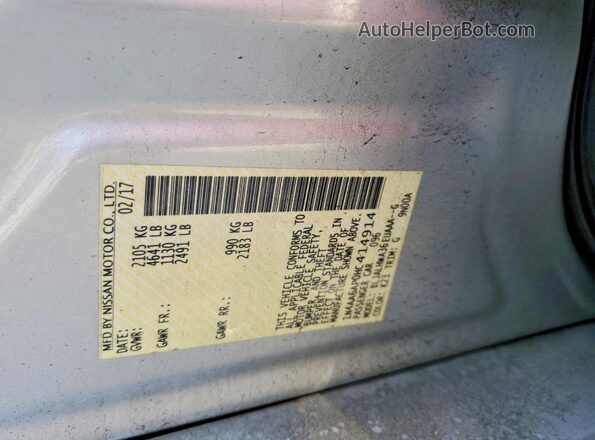 1N4AA6AP0HC414914 2017 NISSAN MAXIMA Silver ძრავის განყოფილების ხედი