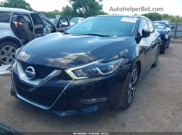 1N4AA6AP0HC419210 2017 NISSAN MAXIMA Black წინა მარცხენა ხედი სამი მეოთხედიდან