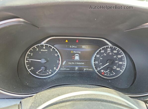 1N4AA6AP0JC375795 2018 NISSAN MAXIMA Белый Вид щитка приборов
