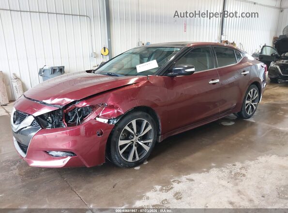 1N4AA6AP1HC369742 2017 NISSAN MAXIMA Темно-бордовый Передняя левая четверть