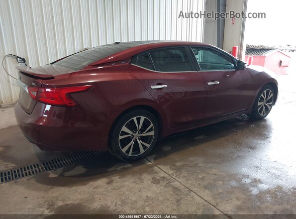 1N4AA6AP1HC369742 2017 NISSAN MAXIMA Темно-бордовый Задняя правая четверть