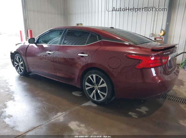 1N4AA6AP1HC369742 2017 NISSAN MAXIMA Темно-бордовый Задняя левая четверть