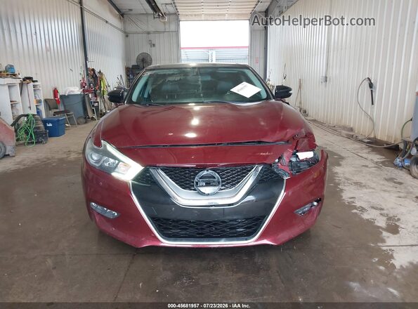 1N4AA6AP1HC369742 2017 NISSAN MAXIMA Темно-бордовый Вид щитка приборов