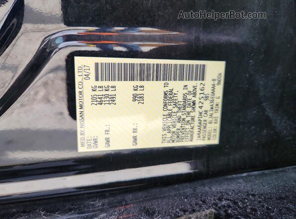 1N4AA6AP1HC425162 2017 NISSAN MAXIMA Black Սալոնի 360 աստիճան տեսք