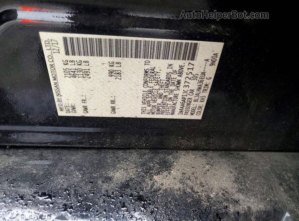 1N4AA6AP1JC372517 2018 NISSAN MAXIMA Black VIN sticker view