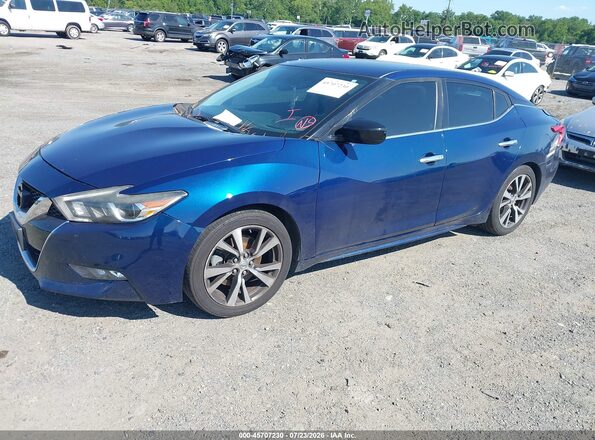 1N4AA6AP2HC372391 2017 NISSAN MAXIMA Blue Առջևի ձախ երեք քառորդ տեսարան