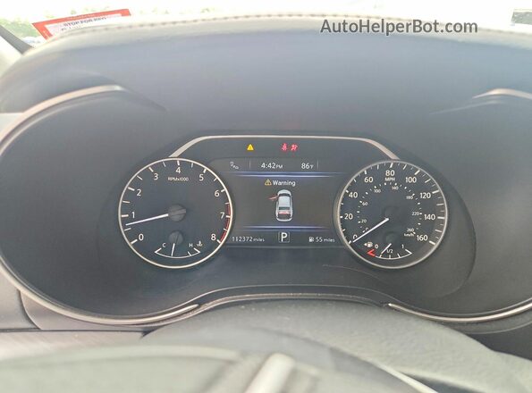 1N4AA6AP2HC414574 2017 NISSAN MAXIMA White Widok zestawu wskaźników