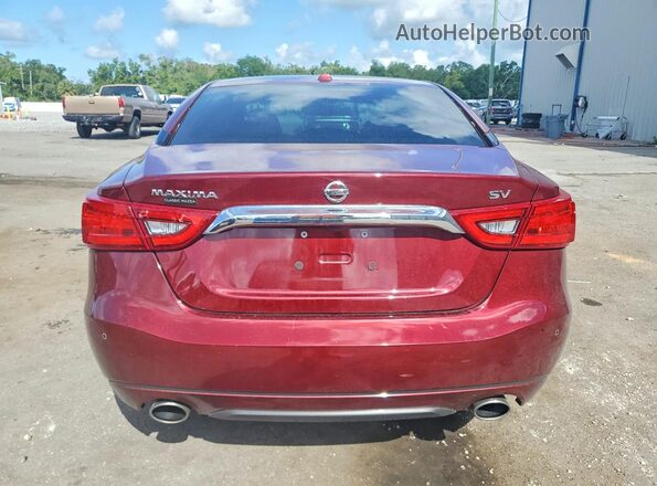 1N4AA6AP2JC383557 2018 NISSAN MAXIMA Maroon Rear view