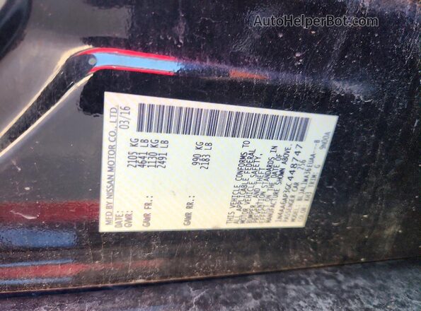 1N4AA6AP3GC448747 2016 NISSAN MAXIMA Black Engine compartment view