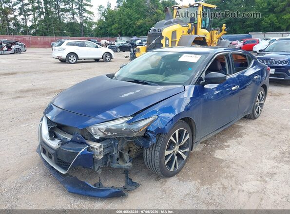 1N4AA6AP3HC448233 2017 NISSAN MAXIMA Blue Առջևի ձախ երեք քառորդ տեսարան