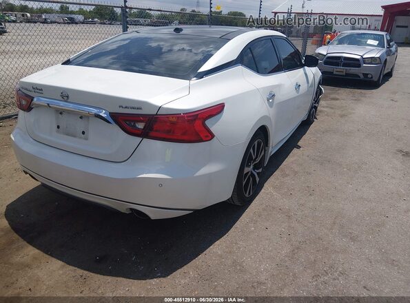 1N4AA6AP3JC396608 2018 NISSAN MAXIMA Белый Задняя правая четверть