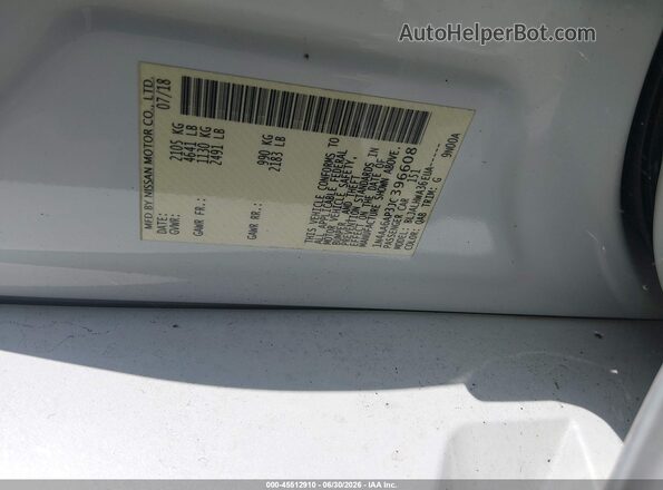 1N4AA6AP3JC396608 2018 NISSAN MAXIMA Белый Вид подкапотного пространства