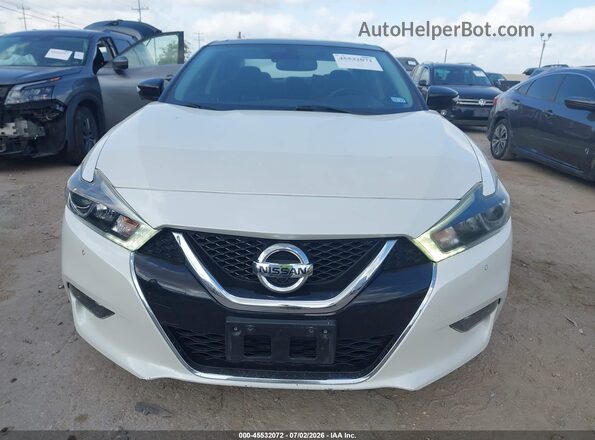 1N4AA6AP3JC401208 2018 NISSAN MAXIMA White Widok wnętrza z tyłu